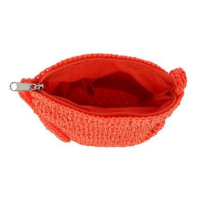 CTM Women's Crochet Crossbody Handbag