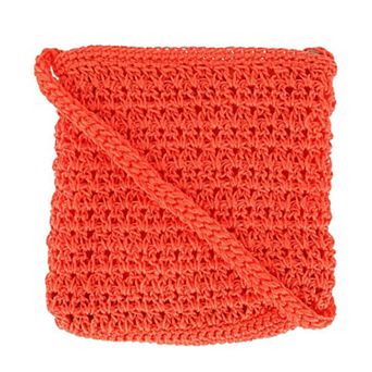 CTM Women's Crochet Crossbody Handbag