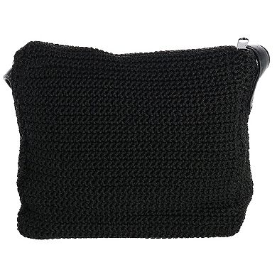 Women's Crochet Crossbody Bag With Front Flap