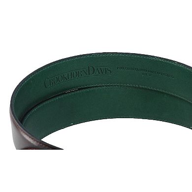 Crookhorndavis Men's The Edward Slim Calfskin Leather Belt