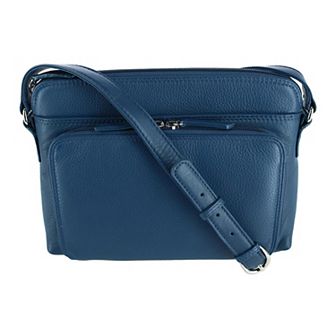 Women's Leather Shoulder Bag Purse With Side Organizer