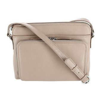 Women's Leather Shoulder Bag Purse With Side Organizer