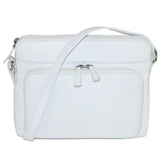 Women's Leather Shoulder Bag Purse With Side Organizer