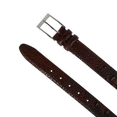 Toneka Men's Big And Tall Hornback Croc Print Belt