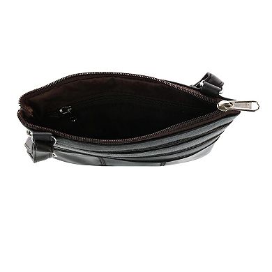 Women's Leather Phone Pocket Crossbody Handbag