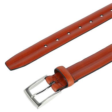 Trafalgar Men's Center Heat Crease Leather Belt