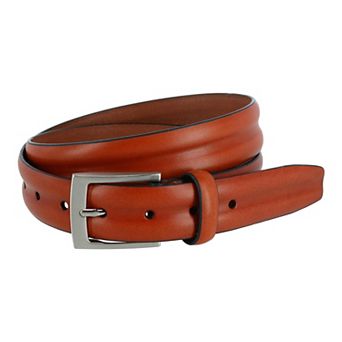 Trafalgar Men's Center Heat Crease Leather Belt