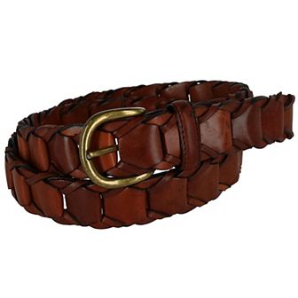 Ctm Men's Leather Link Belt