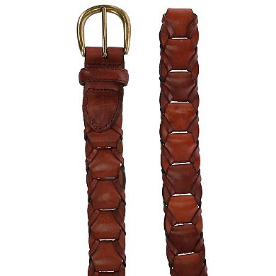 Ctm Men's Leather Link Belt