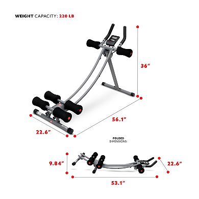 Sunny Health & Fitness Core Glider Ab Trainer Machine