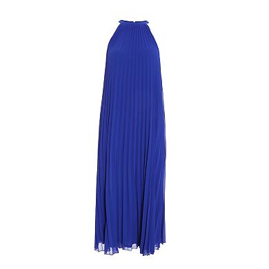 Quiz Women's Pleated Chiffon High Neck Midi Dress