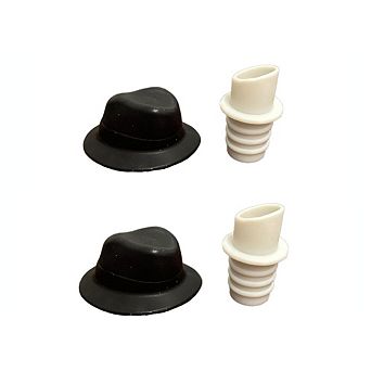Wine Pourer And Stopper Top Hat 2 Pack