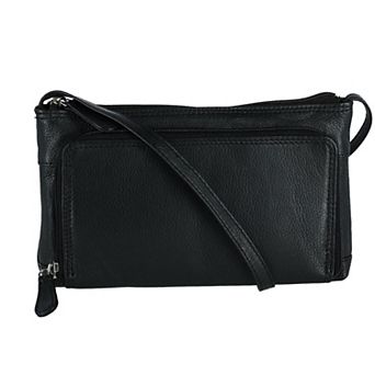 Women's Leather Organizer Crossbody Handbag