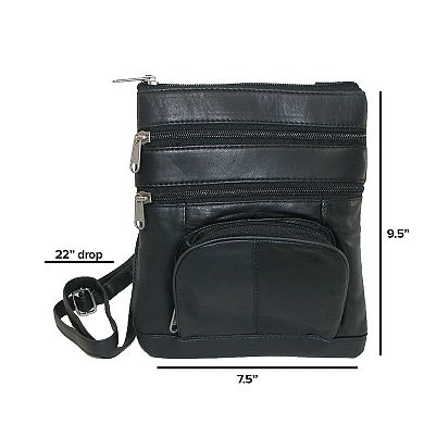 Women's Multi Pocket Organizer Crossbody Handbag