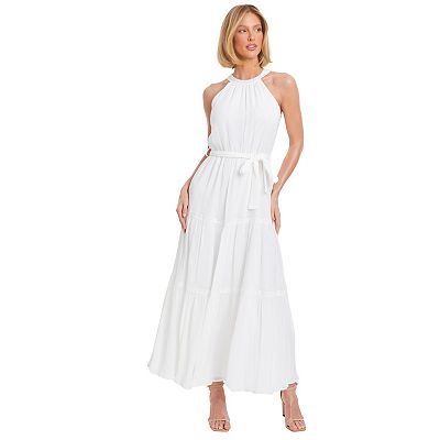 Quiz Women s Tiered Halter Neck Maxi Dress
