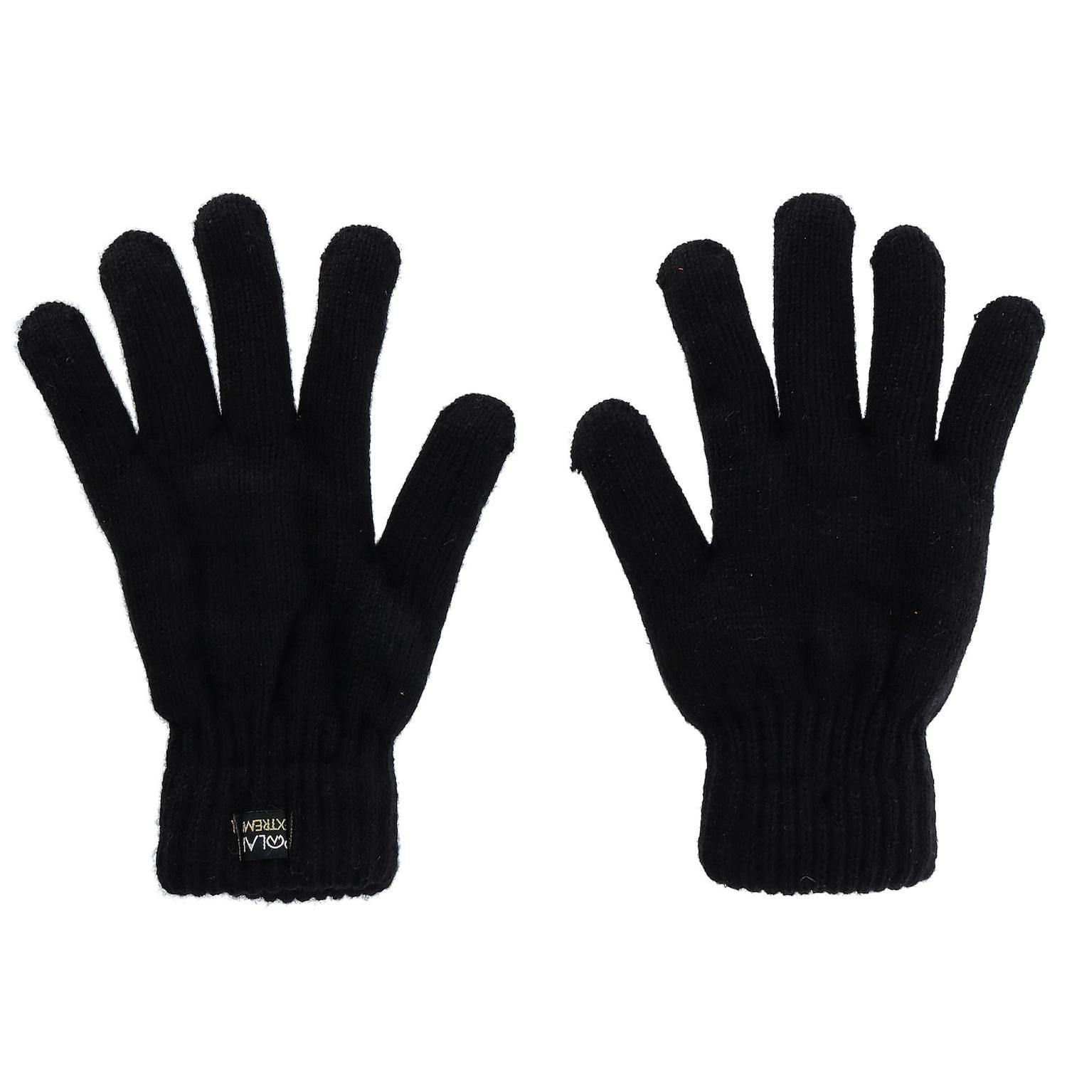 Soft Knit Men's Striped Winter Insulated Gloves