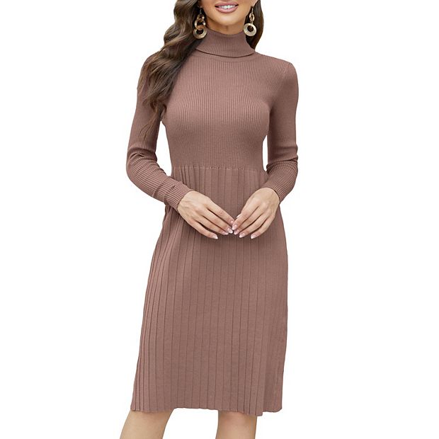 strapless open back dress Wine Long Sleeve Belted Pleated Skater Dress – AX Paris main image 1