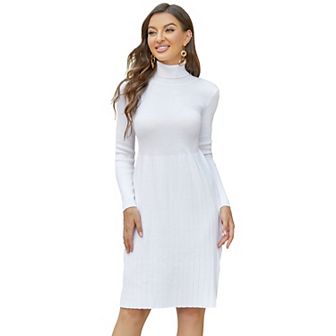 Women's Velvet Dress Wrap V Neck Pleated Waist Long Sleeve Casual Party Skater Dresses