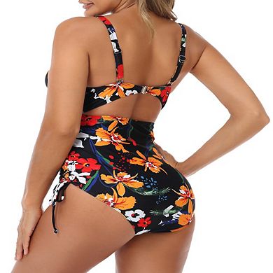 Women Cutout One Piece Swimsuits Tummy Control Monokini Bathing Suits