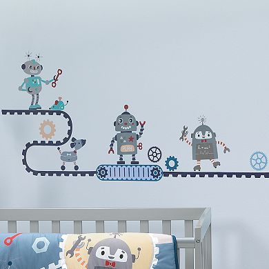 Bedtime Originals Robbie Robot Gray/blue Wall Decals