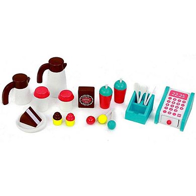 20 Piece Café Cart With Accessories Doll Furniture Playset
