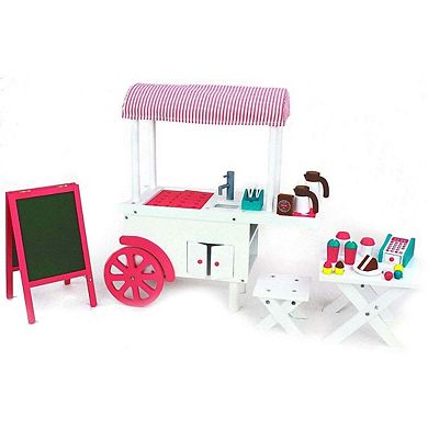 20 Piece Café Cart With Accessories Doll Furniture Playset