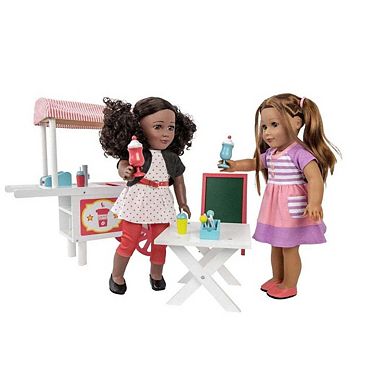 20 Piece Café Cart With Accessories Doll Furniture Playset