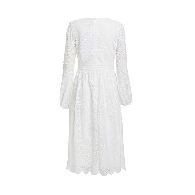 Quiz white crochet dress sale