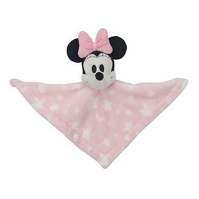 Lambs & Ivy Disney Baby Minnie Mouse Pink Stars Security Blanket/lovey