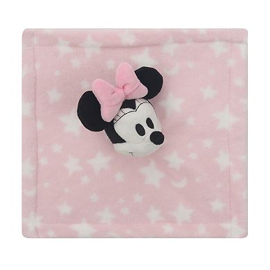 Lambs & Ivy Disney Baby Minnie Mouse Pink Stars Security Blanket/lovey