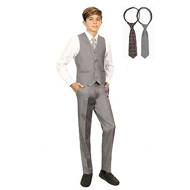 Gioberti Kids 5 Piece Vest And Pants Set With Shirt And Ties