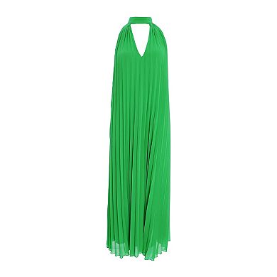 Quiz Women's Chiffon Pleated High Neck Midi Dress