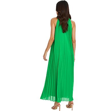 Quiz Women's Chiffon Pleated High Neck Midi Dress