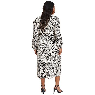 Quiz Women's Plus Size Animal Print Midi Dress