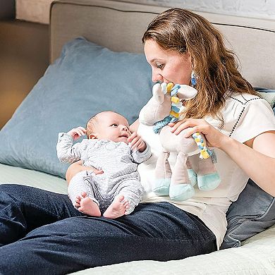 Nattou Horse Plush Tim - Plush Toy, Helps Baby Motor Skills, Washable - Grey, 11 In