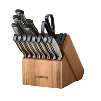Farberware 15 pc Stainless Steel Knife Block Set