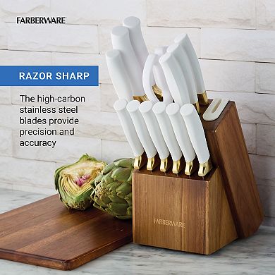 Farberware® 14-pc. Knife Block Set with Built in Sharpener