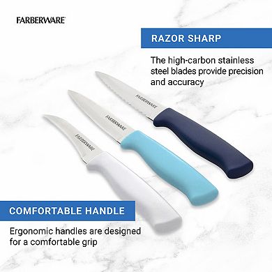Farberware® 3-pc. Essential Stainless Steel Razor-Sharp Paring Knife Set