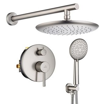 9.5'' Wall-mounted Rain Shower Faucet With Handheld & Valve Included