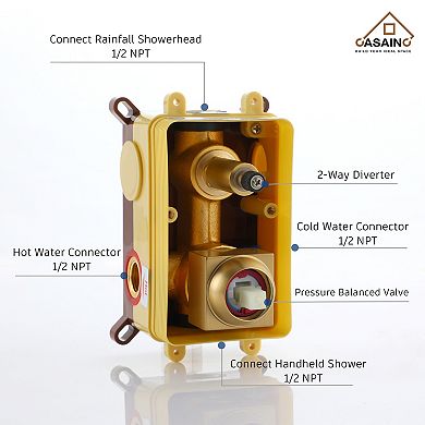 10" Wall Mounted Shower System Set With Sliding Handheld Rod