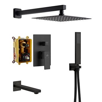 10-inch Square Top In-wall Shower System