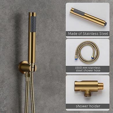 10-inch Round Top 3-function In-wall Shower System