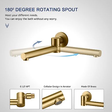 10-inch Round Top 3-function In-wall Shower System