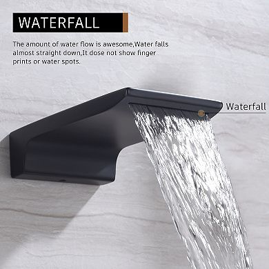 Wall Mounted Bathtub Faucet Set With Handheld Shower Head