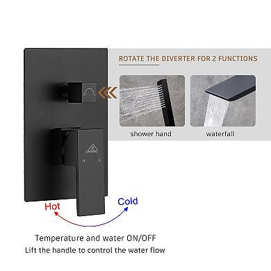 Wall Mounted Bathtub Faucet Set With Handheld Shower Head