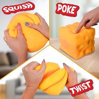 Giggle Zone Squeeze Cheese Squishy Cheese Block