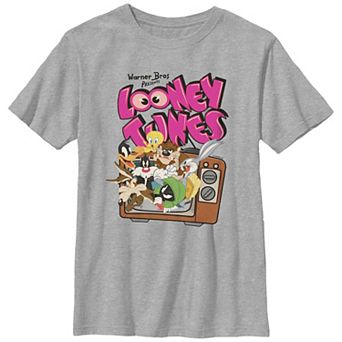 Boys 8-20 Looney Tunes Popping Out The TV Graphic Tee