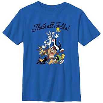 Boys 8-20 Looney Tunes That's All Folks Pyramid Graphic Tee