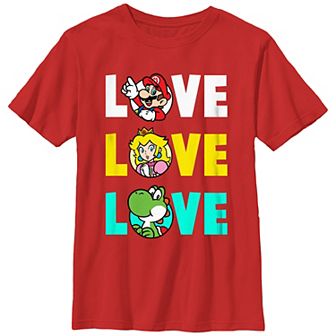Boys 8-20 Super Mario Bros Love Graphic Tee