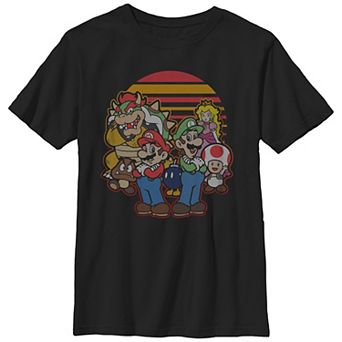 Boys 8-20 Super Mario Bros Mario And Friends Sunset Group Graphic Tee
